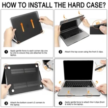 For MacBook Air 13.6" Case (2025-2022) [A3240 M4/ A3113 M3/ A2681 M2], Plastic Hard Shell With Delicate Print & Screen Protector & Keyboard Cover, 3 In 1 Anti-Scratch Apple Laptop Protection Set - 清心 - 查看 10