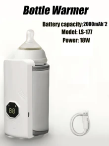 1pc Milk Warmer Cup Pad, Portable Milk Warmer, 6-Level Digital Temperature Control Milk Bottle Warmer, Suitable For Maintaining Or Heating Water/Milk Above 35°C, Constant Temperature Heating USB Powered Leather Gift