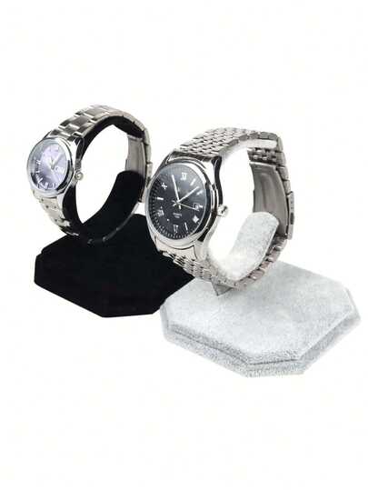 天鹅绒手表展示架 C 形手镯展示架 防刮天鹅绒手表展示架 手镯和珠宝展示架 优雅奢华的天鹅绒 C 形手表和手镯支架，适用于零售精品店柜台展示，简约桌面收纳架，梳妆台和展会展示架，礼品包装精美，是节日礼品清单的完美之选，包括万圣节、感恩节、圣诞节和节日派对装饰。