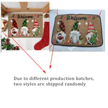 1 pezzo Zerbino di benvenuto di Babbo Natale - lavabile, decorato con tre nani e decorazioni natalizie, perfetto per la decorazione invernale della casa e come regalo di Natale. Decorazione natalizia | Decorazione a quadri, antiscivolo e assorbente, utilizzabile sia in interni che in esterni, ideale per bagno, cucina e decorazione in stile fattoria. Tappeto da cucina