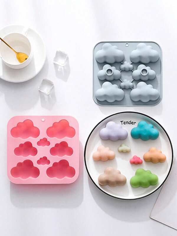 1 pezzo Stampo in silicone a forma di nuvola con 8 cavità, stampo in resina cristallina fai-da-te, stampo per decorazioni artigianali per sapone, candela, decorazione per matrimonio in spiaggia e per la casa