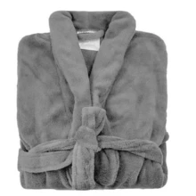 Attuale Antiallergic Unisex Corttex Microfiber Bathrobe - Grey - View 6
