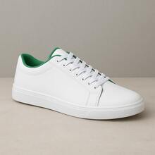 Men's Casual Sneakers, Stylish For Work Or Everyday Use, High Quality, Special Offer, Immediate Shipping - White/Green - View 3