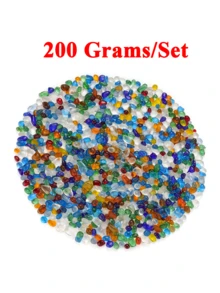 50/100/200/500克柔和色调和活力多巴胺能量，不同大小颜色混合宝石滚石碎片碎石治疗灵气水晶珠宝制作家居装饰