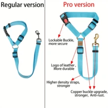 宠物汽车安全牵引绳，可伸缩狗/猫安全带，让您的猫/狗更安全！ - 彩色 - 查看 5