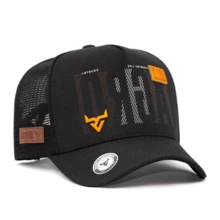 Men's Casual Agricultural Cap, Country Cowboy Trucker Style - 黑色 - 查看 4