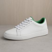 Men's Casual Sneakers, Stylish For Work Or Everyday Use, High Quality, Special Offer, Immediate Shipping - White/Green - View 2
