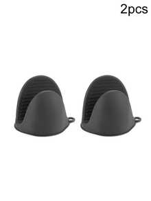2pcs Silicone Heat-Resistant Mites, Microwave Mites, Insulated Oven Mites, Mini Mites For Cooking, Baking, And Grilling, Heat-Resistant And Thick Silicone Hand Clips For Kitchen Silicone Insulated Gloves, Household Oven Baking Tools, Essential Kitchen Accessories That Do Not Occupy Space And Keep The Kitchen Countertop Clean - Multicolor - View 29
