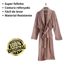 Attuale Antiallergic Unisex Corttex Microfiber Bathrobe - 鏽棕色 - 查看 5