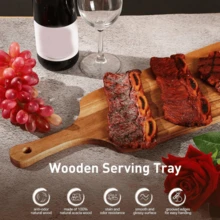 Tocător din lemn de trandafir - Diverse modele de tocătoare, Tocător din lemn masiv, Tocător pentru aperitive, Tocător pentru bucătărie, Tocător pentru mezeluri, Tocător pentru fructe în aer liber, Potrivit pentru hotel, casă, activități în aer liber, camping, Tocător portabil din lemn.