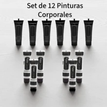 Set Pintura Corporal BOBISUKA Blanco Y Negro 70g C/u – Maquillaje Facial No Tóxico, Resistente Al Agua, Ideal Para Halloween, Carnaval Y Teatro