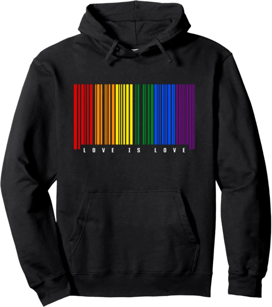 BE REAL Unisex-Adults Black LGBTQ Pride Pullover Hoodie - Black - View 1