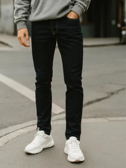 Jeans Slim/Straight PREMIUM para Hombre de Mezclilla de Alta Calidad, Resistentes de Alta Durabilidad, Cómodos,