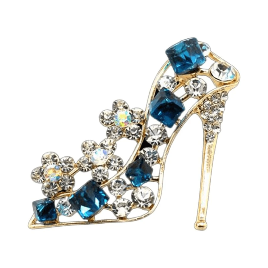 Shuiniba High Heels Shoes Shape Brooch Pin For Women Brides Created Brooch Size 42*39cm