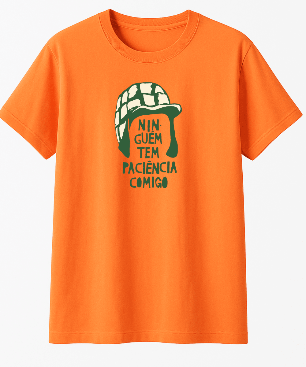 Unisex 100% Cotton Short Sleeve Printed T-Shirt Hat Series Phrase "Nobody Has Patience With Me" Keys Casual Daily Shirt - trái cam - Xem 1