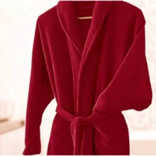 Attuale Antiallergic Unisex Corttex Microfiber Bathrobe - Red - View 2