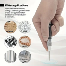 5-Inch Heavy Duty Steel Spring Automatic Center Punch, Adjustable Tension Punch Tool For Metal, Wood, Glass And Plastic, Suitable For DIY Hobbyists