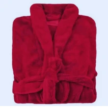 Attuale Antiallergic Unisex Corttex Microfiber Bathrobe - Red - View 3