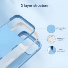 Cover Case Silicone Velvety Premium Protection For IPhone 17 17Air 17pro 17promax - Màu xanh nhạt - Xem 6