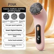 1pc Rechargeable Electric Foot Callus Remover With Exfoliating Dust Collector And Storage Function, Professional Waterproof Foot Care Tool Set With LCD Display, 2 Speeds, 3 Grinding Heads, For Removing Heel Cracks And Calluses, Holiday Gift - Multicolor - View 16