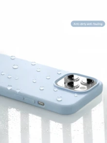 New Luxury Shock-Absorbing Soft Beige Phone Case, Compatible With IPhone 17 Air 16 15 Pro 14 Plus 13 12 11 17 Pro Max, Anti-Fall Smooth, Anti-Shock Design, Fashion Minimalist, Skin-Friendly Material - Pink - View 7