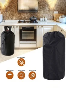 1pc Small Gas Cylinder Cover, Outdoor Use, Dust-Proof, Waterproof, UV-Resistant, Sturdy Oxford Cloth