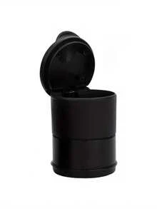 带盖车载烟灰缸、车载杯架、阻燃烟灰缸、车载烟灰缸、无烟杯架、便携式迷你垃圾桶、香烟灰收纳盒 - 黑色 - 查看 11