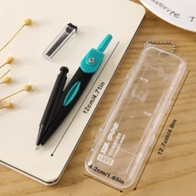 Back To School Compass 2-PieceSet, Student Geometry DrawingTools, Math Class Essential Supplieswith Portable Case