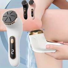 1pc Rechargeable Electric Foot Callus Remover With Exfoliating Dust Collector And Storage Function, Professional Waterproof Foot Care Tool Set With LCD Display, 2 Speeds, 3 Grinding Heads, For Removing Heel Cracks And Calluses, Holiday Gift - Multicolor - View 2