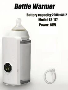 1pc Milk Warmer Coaster, Portable Milk Warmer, 6-Level Digital Temperature Control Milk Bottle Warmer Sleeve, Suitable For Maintaining Or Heating Water/Milk Above 35°C, Constant Temperature Heating USB Powered Leather Gift - Multicolor - View 4