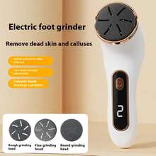 1pc Rechargeable Electric Foot Callus Remover With Exfoliating Dust Collector And Storage Function, Professional Waterproof Foot Care Tool Set With LCD Display, 2 Speeds, 3 Grinding Heads, For Removing Heel Cracks And Calluses, Holiday Gift - Multicolor - View 4