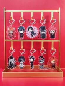 1 chiếc móc khóa acrylic hình quản gia anime màu đen "Kuro Shitsuji" thuộc series Ciel, , Grell, Under Taker, dễ thương, dùng làm móc khóa túi xách, phụ kiện vali, mặt dây chuyền điện thoại, đồ trang trí xe hơi. - Nhiều màu - Xem 2