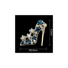 Shuiniba High Heels Shoes Shape Brooch Pin For Women Brides Created Brooch Size 42*39cm
