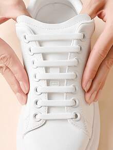 16 piezas de cordones elásticos de silicona sin atar - Adecuados para zapatos deportivos, zapatos casuales y zapatos atléticos | Fáciles de limpiar