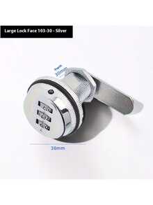 Candado de combinación de 3 dígitos de aleación de zinc - Acabado cepillado, de contraseña mecánica para gabinetes, buzones y puertas