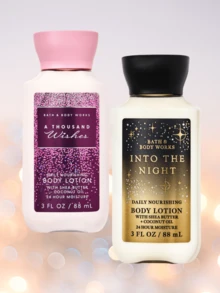 Bath And Body Works BBW Travel Size Mini Body Lotion Duo 2 Piece Set 3oz - Thousand Wishes + Into the Night - View 1