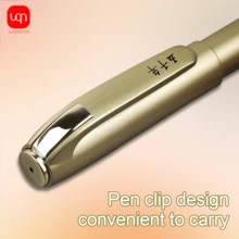 WUQIANNIAN 3/6/12 piezas Bolígrafo de oro de caligrafía de secado rápido con tinta a base de agua, bolígrafo de punta 0.7mm de núcleo negro, avanzado para firma empresarial, ideal para la temporada de regreso a clases y oficina