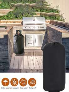 1pc Small Gas Cylinder Cover, Outdoor Use, Dust-Proof, Waterproof, UV-Resistant, Sturdy Oxford Cloth