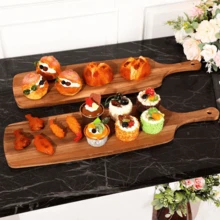 Tocător din lemn de trandafir - Diverse modele de tocătoare, Tocător din lemn masiv, Tocător pentru aperitive, Tocător pentru bucătărie, Tocător pentru mezeluri, Tocător pentru fructe în aer liber, Potrivit pentru hotel, casă, activități în aer liber, camping, Tocător portabil din lemn.