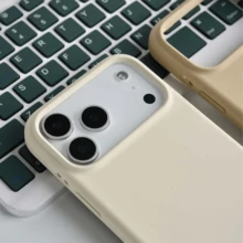 Cover Case Silicone Velvety Premium Protection For IPhone 17 17Air 17pro 17promax - hoa hồng cát - Xem 4