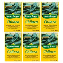 paquete de 6 semillas de chile chilaca Happy Flower germinación garantizada 700 mg cada una variedad tradicional cultivo aromático huerta ecológica planta picante - Amarillo - Ver 1