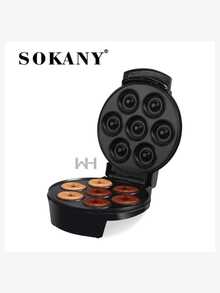 Mini Máquina de Hacer Mini Donas, Superficie Antiadherente, 7 Donas - Negro - Ver 7