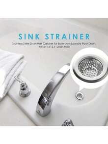 1pc Multifunctional Stainless Steel Sink Filter, Anti Clogging And Anti Rust, Easy To Install In Kitchen And Bathroom Home Bathroom Decor Fall Decor Back To School - Multicolor - View 7