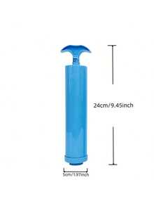 Oversized Vacuum Transparent High-Quality Storage Compression Bags, Suitable For Travel Essentials, Clothes, Bedding, Blankets, And Other Portable Storage Bags. Manual Vacuum Pump Compression Bag Set, No Electricity Required, Reduces Space Usage. - Blue - View 24