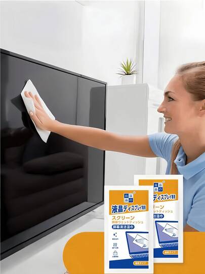 40pcs Invisible Screen Cleaning Wet Wipes, Suitable For Digital Devices - Glass Cleaning Pads, Can Be Used For TV, Monitor, Laptop, Furniture, Etc.