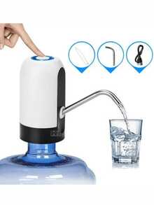 Dispensador de Agua Eléctrico Recargable, Bomba de Agua Automática - Blanco - Ver 2