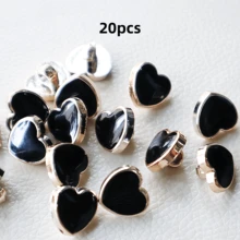 10/20/30/50/100 件心形塑料纽扣，毛衣、羊毛衫、衬衫、DIY 工艺品装饰纽扣