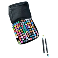 Mega Pack de Plumones de Colores Profesionales – Sets de 80, 100, 120 y 168 Piezas con Tonos Vivos, Amplia Gama Cromática y Doble Punta para Dibujo, Lettering, Ilustración, Manualidades y Proyectos Creativos - Multicolor - Ver 4