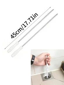 5pcs Drain Brush, Long Drain Blockage Removal Tool, Pipe Brush Cleaner With Nylon Bristles, Sink Drain Cleaner For Bathroom, Kitchen Sink, Bathtub, Shower And Sewer Drain Cleaner, Hair Removal Drain Blockage Remover, Sink Brush, Pipe Blockage Removal Tool, Complimentary Hook
