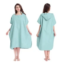 Poncho de surf, toalla poncho, poncho con capucha de microfibra, bata de playa para cambiarse, toalla de playa poncho para adultos - Multicolor - Ver 23